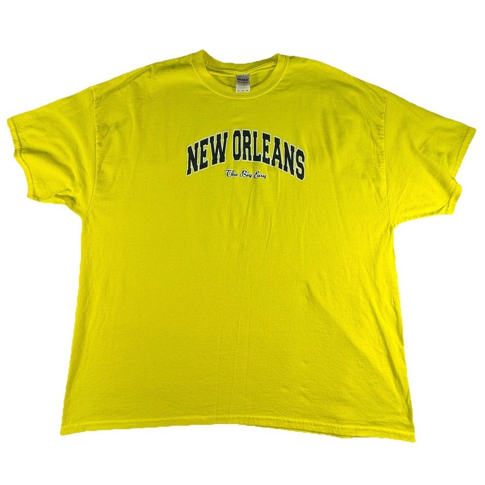 "New Orleans The Big Easy" T-Shirt Men's‎ 3XL Bright Neon Yellow Short Sleeve
